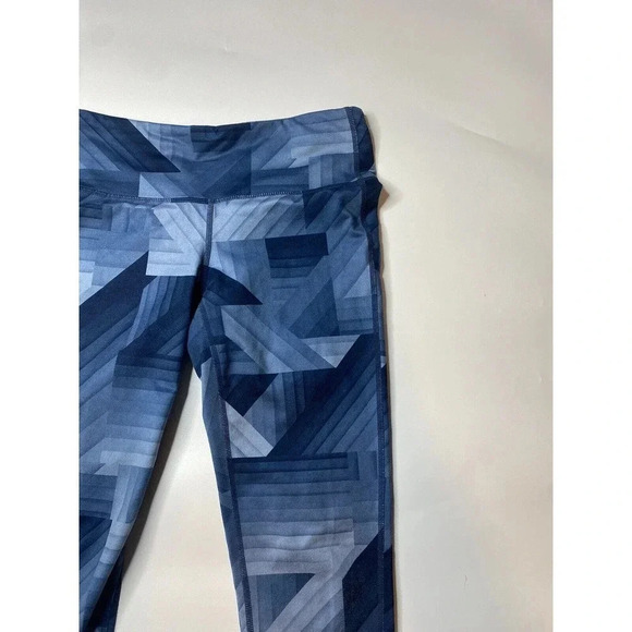 ATHLETA Blue Frost Chaturanga Legging Tight Geometric Athletic Yoga Size S - Picture 4 of 9